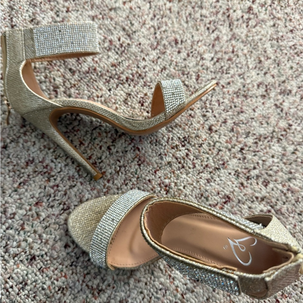 Windsor Sparkle Strappy High Heel Silver/Gold